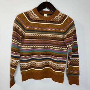 Crewcuts J. Crew Wool Fair Isle Sweater Sz 14